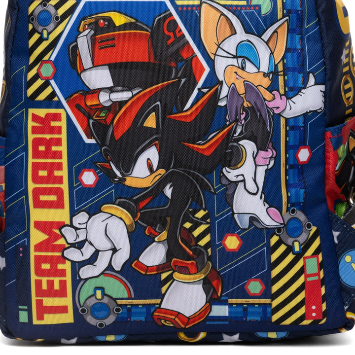 Wondapop Sega Sonic Shadow Team Dark 13" Deluxe Nylon Mini Backpack