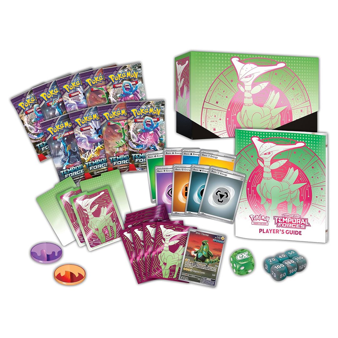 Pokemon TCG: Scarlet &amp; Violet: Temporal Forces Elite Trainer Box - Option 2 contents