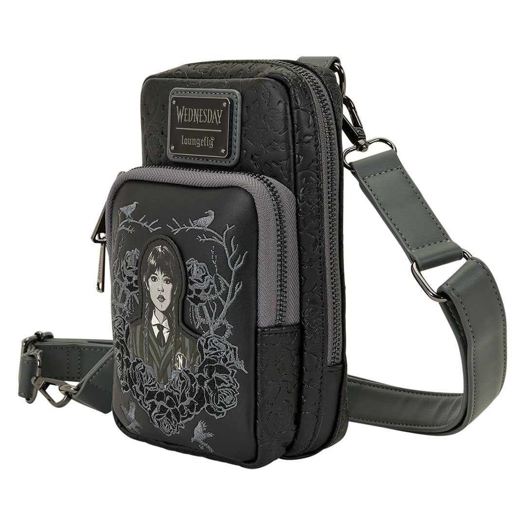 Loungefly MGM Wednesday Cell Phone Crossbody Bag with Coin Bag