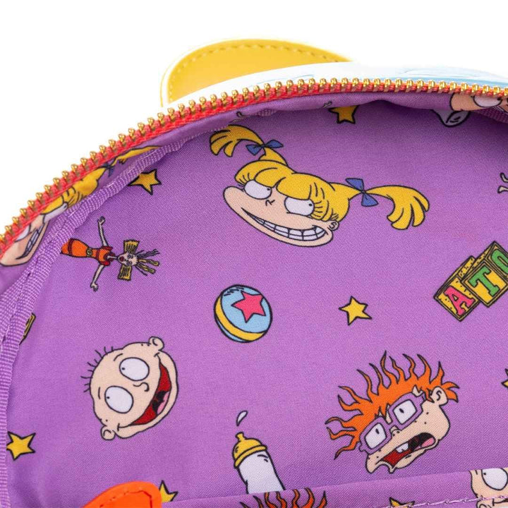 Loungefly Nickelodeon Rugrats Glow In The Dark Tommy, Chuckie, and Angelica Triple Pocket Mini Backpack - 707 Street Exclusive