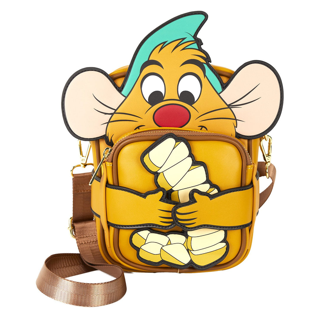 671803536289 - Loungefly Disney Cinderella 75th Anniversary Gus Gus Crossbuddies® Cosplay Crossbody Bag With Coin Bag - front