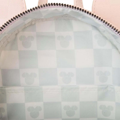 Loungefly Disney Minnie Mouse Checkered Texture Mini Backpack
