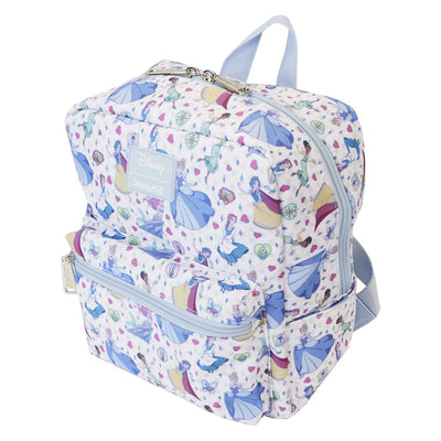 Loungefly Disney Princess Manga Style Allover Print Nylon Mini Backpack - Top View