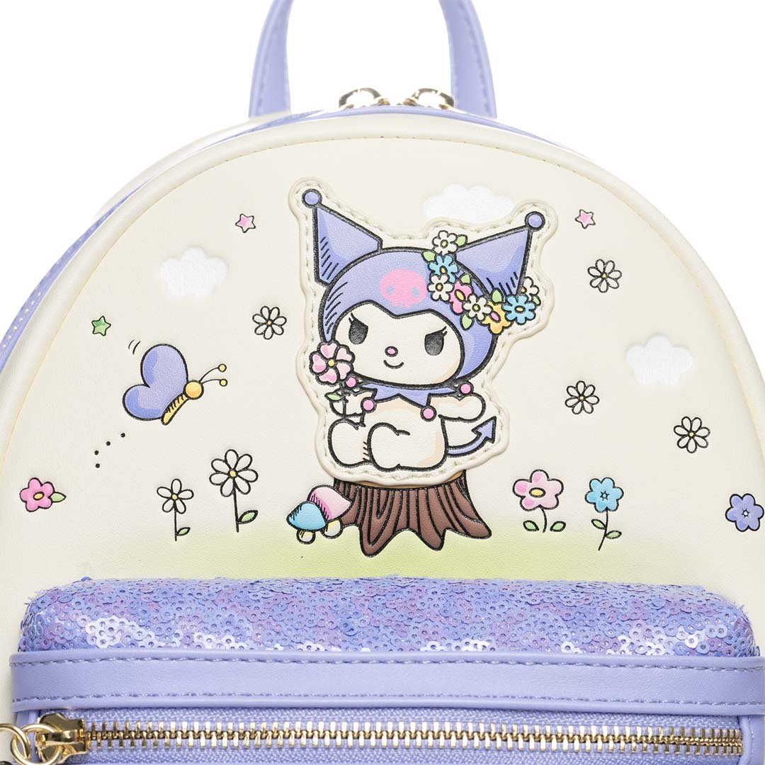 Loungefly Sanrio Kuromi Spring Blossom Sequin Mini Backpack - 707 Street Exclusive