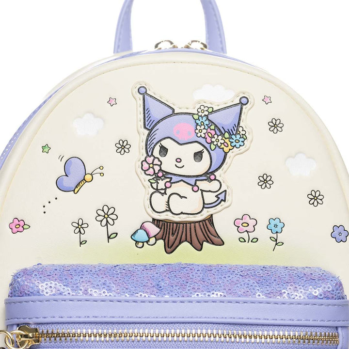 Loungefly Sanrio Kuromi Spring Blossom Sequin Mini Backpack - 707 Street Exclusive