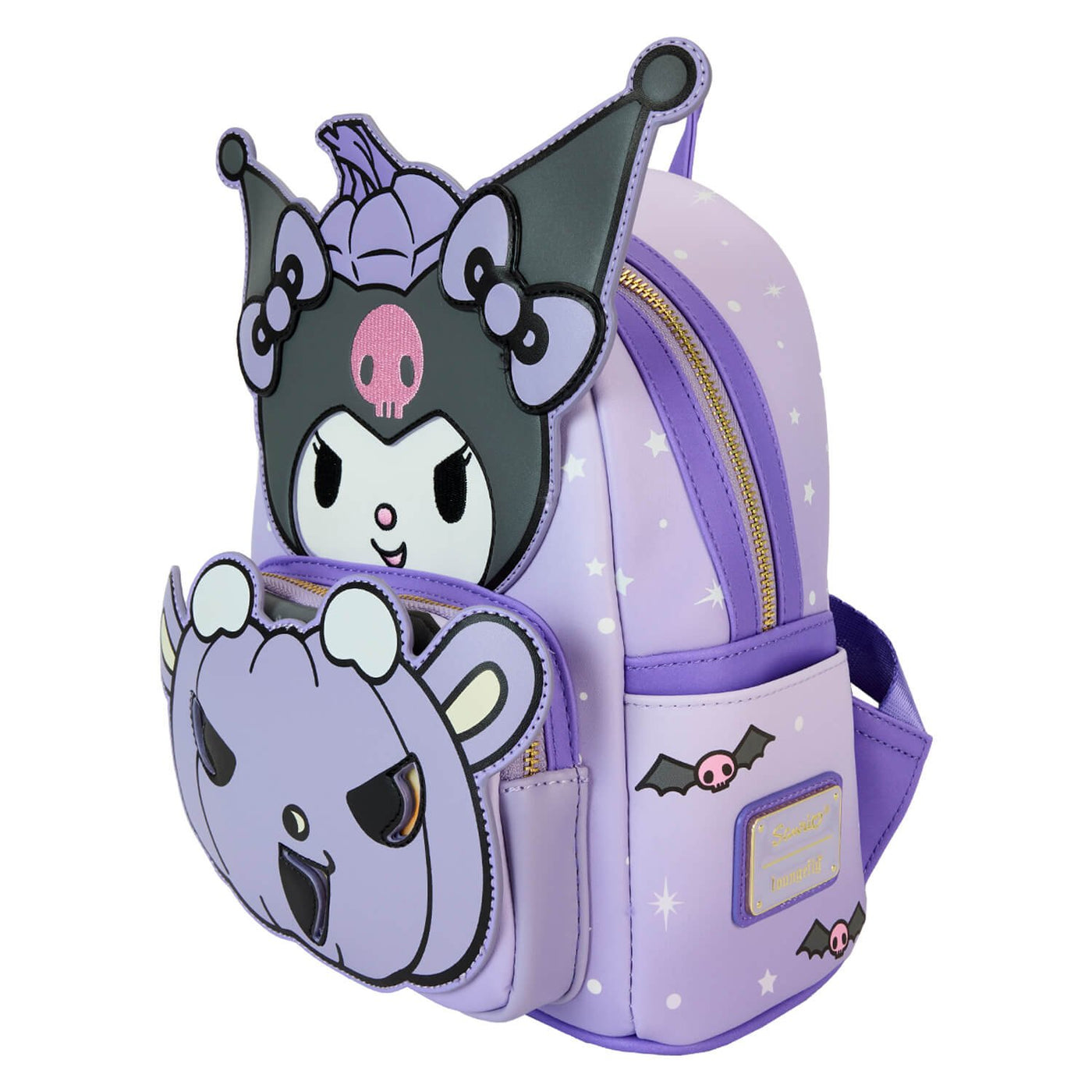 Loungefly Sanrio Kuromi Pumpkin Mini Backpack - angle