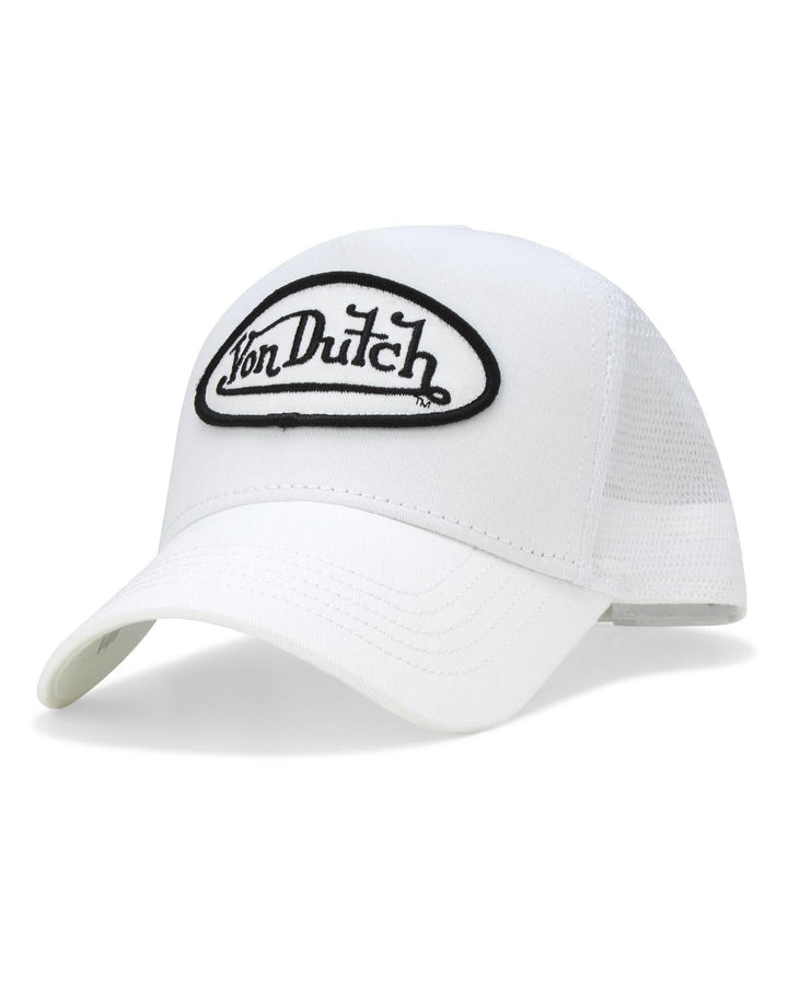 Von Dutch Unisex Trucker Hat - Curved Bill Mesh Back Retro Classic Adjustable Snapback Baseball Cap for Men and Women