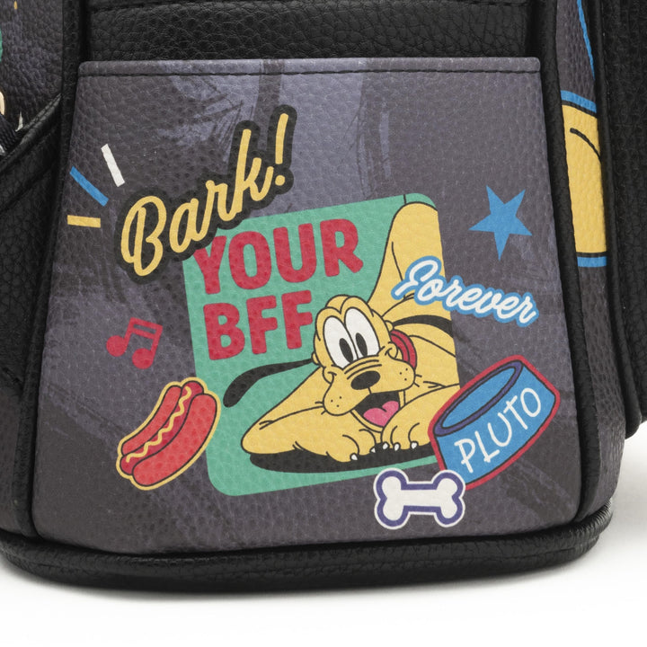 WondaPop Disney Mickey Mouse 11" Vegan Leather Mini Backpack - Side 1