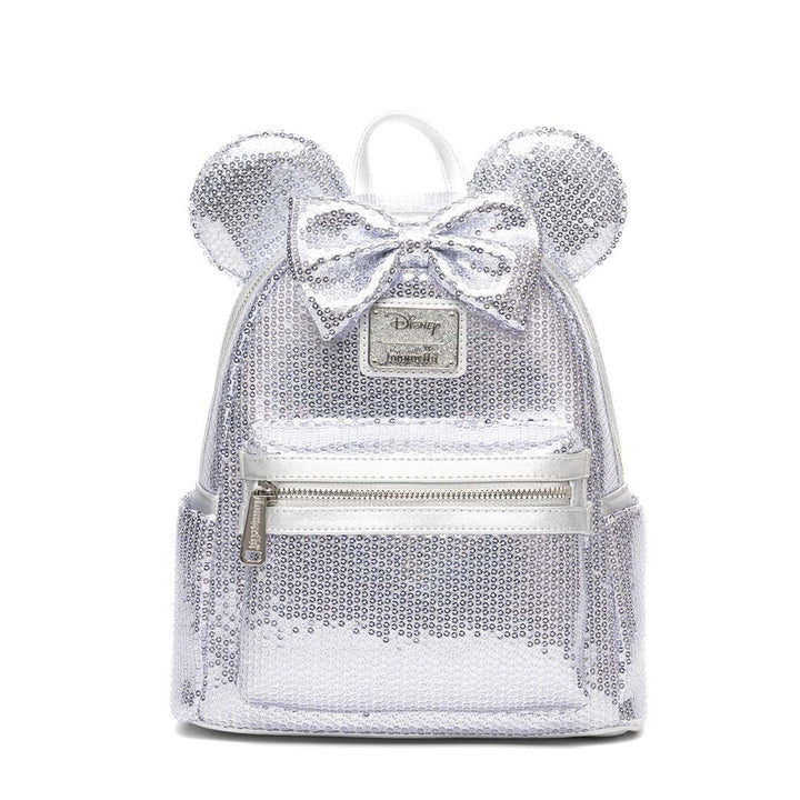 Loungefly Disney Minnie Mouse Platinum Sequin Mini Backpack - 707