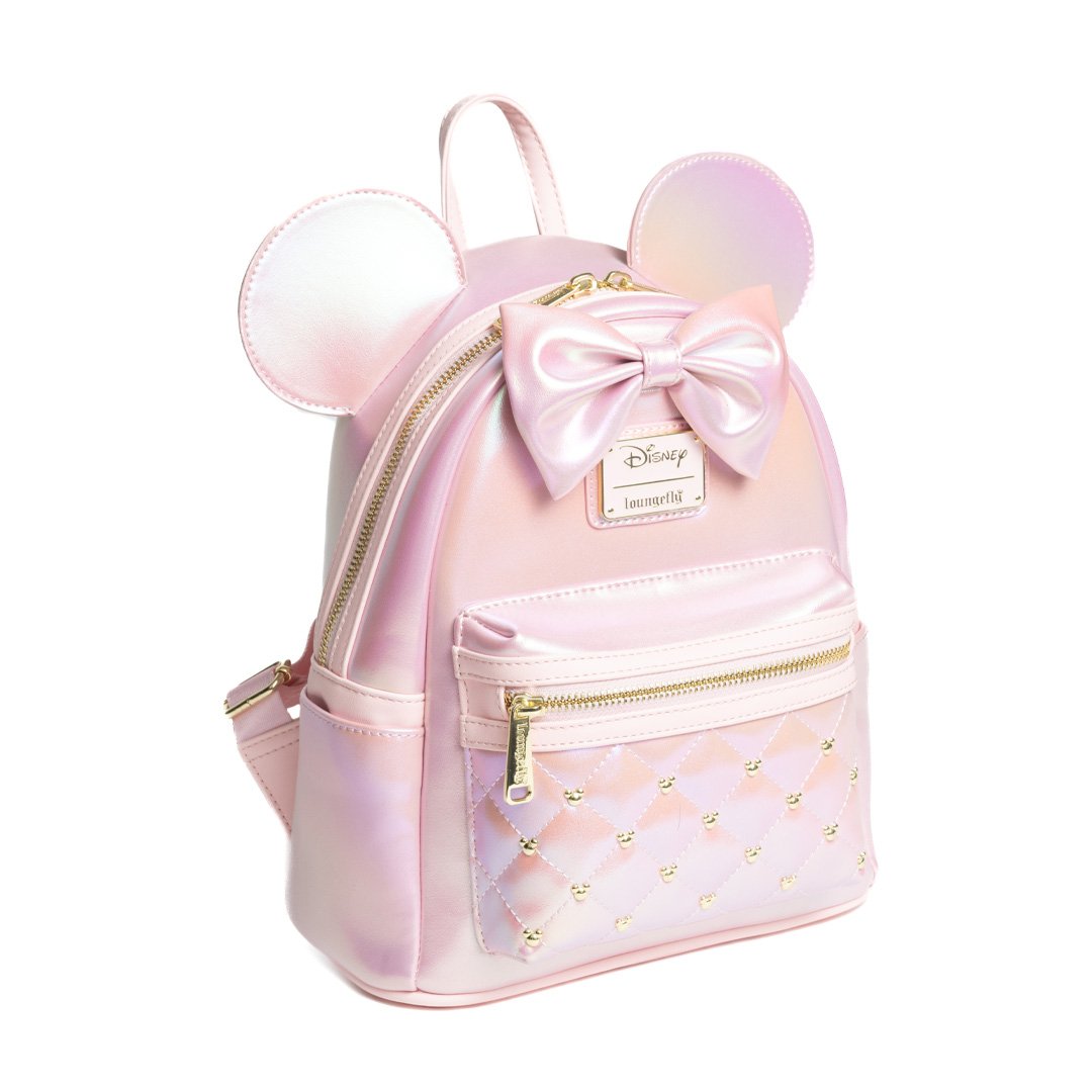 Loungefly Disney The Minnie Mouse Classic Series Mini Backpack: Rose Iridescent - 707 Street Exclusive Loungefly Disney The Minnie Mouse Classic Series Mini Backpack: Rose Iridescent - 707 Street Exclusive