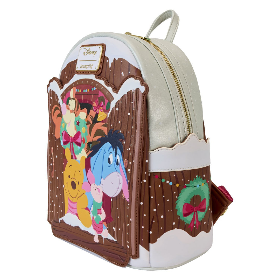Loungefly Disney Winnie The Pooh &amp; Friends Christmas Greetings Light Up Mini Backpack
