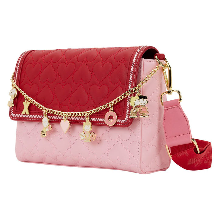 Loungefly Peanuts XO Charm Crossbody Bag