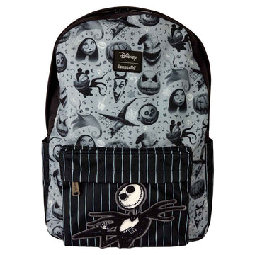 Loungefly Disney The Nightmare Before Christmas All-Over Print Nylon Full-Size Backpack
