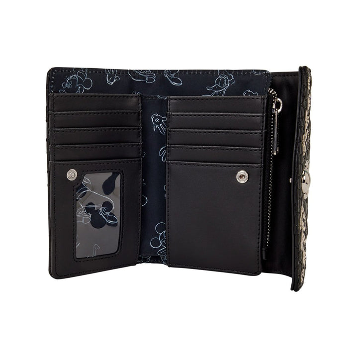 Loungefly Disney Mickey Mouse Artist Sketch Flap Wallet