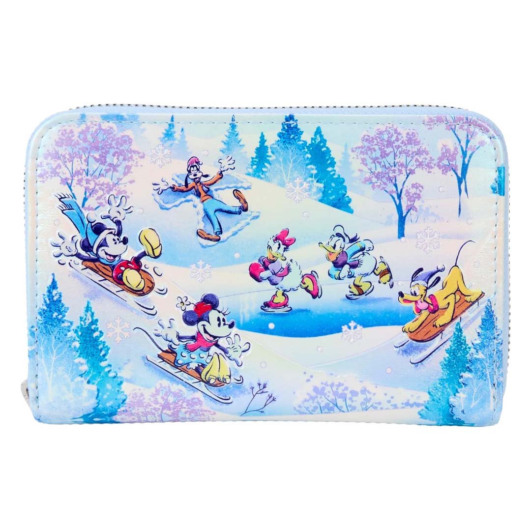 Loungefly Disney Mickey And Friends Winter Wonderland Zip-Around Wallet