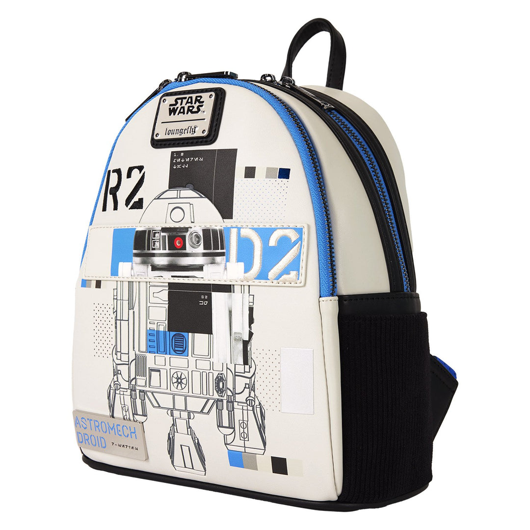 Loungefly Star Wars: The Power of the Force R2-D2 Astromech Droid Light Up Mini Backpack