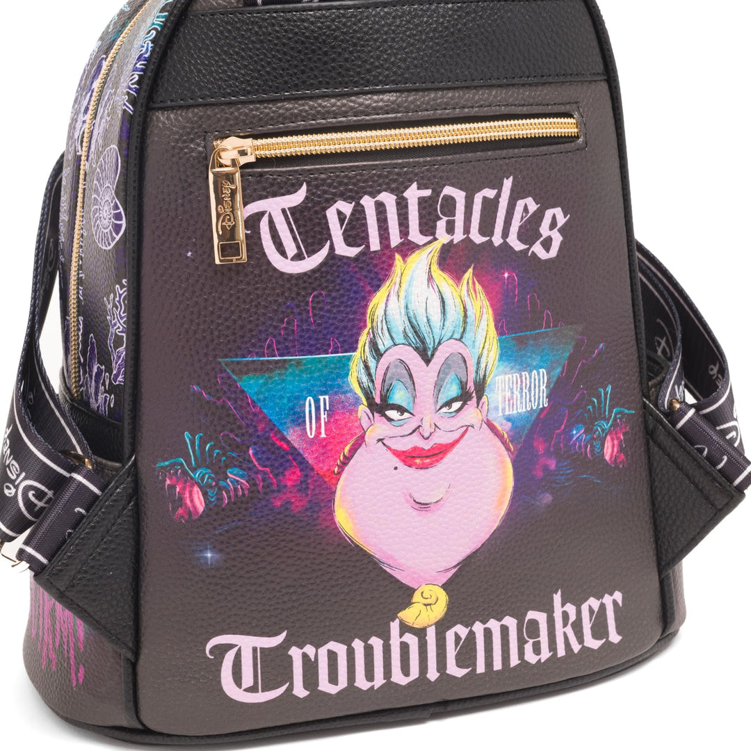 Wondapop Disney Ursula Tentacles of Terror 11" Vegan Leather Mini Backpack - Back 2
