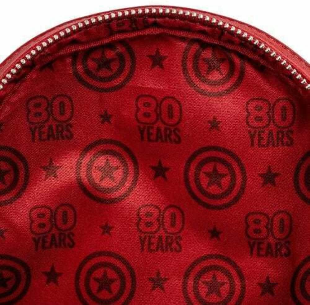 Loungefly Marvel Captain America 80th Anniversary Floral Shield Mini Backpack