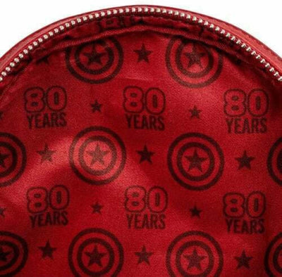 Loungefly Marvel Captain America 80th Anniversary Floral Shield Mini Backpack