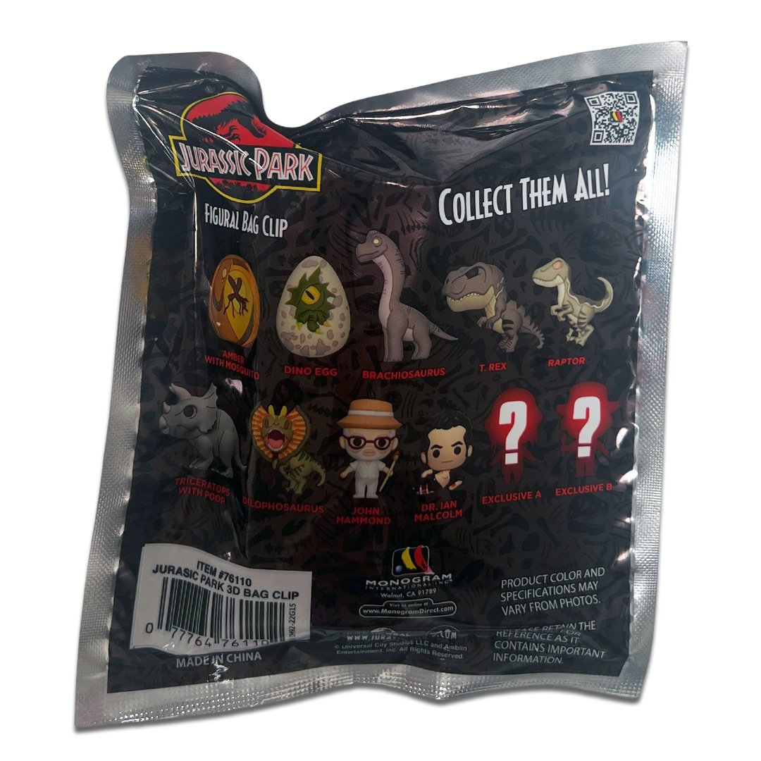 Universal Jurassic Park 3D Foam Bag Clips Series 1 Blind Bag