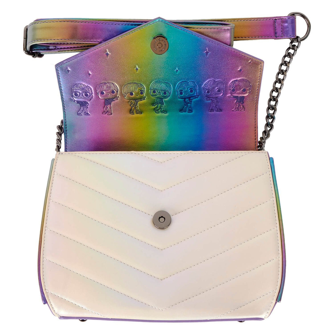 Loungefly Funko Pop! By Loungefly BTS Iridescent Quilted Crossbody Bag