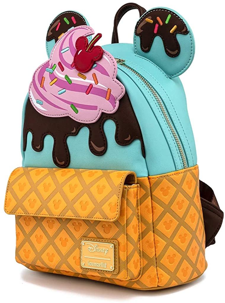 Loungefly Disney Mickey &amp; Minnie Sweets Ice Cream Mini Backpack