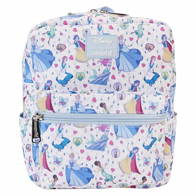 Loungefly Disney Princess Manga Style Allover Print Nylon Mini Backpack