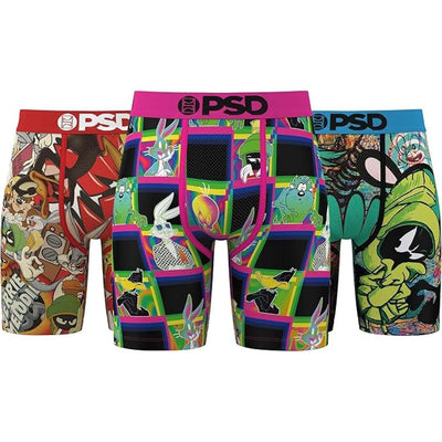 PSD Underwear Men's Looney Tunes Drip Boxer Briefs 3-Pack