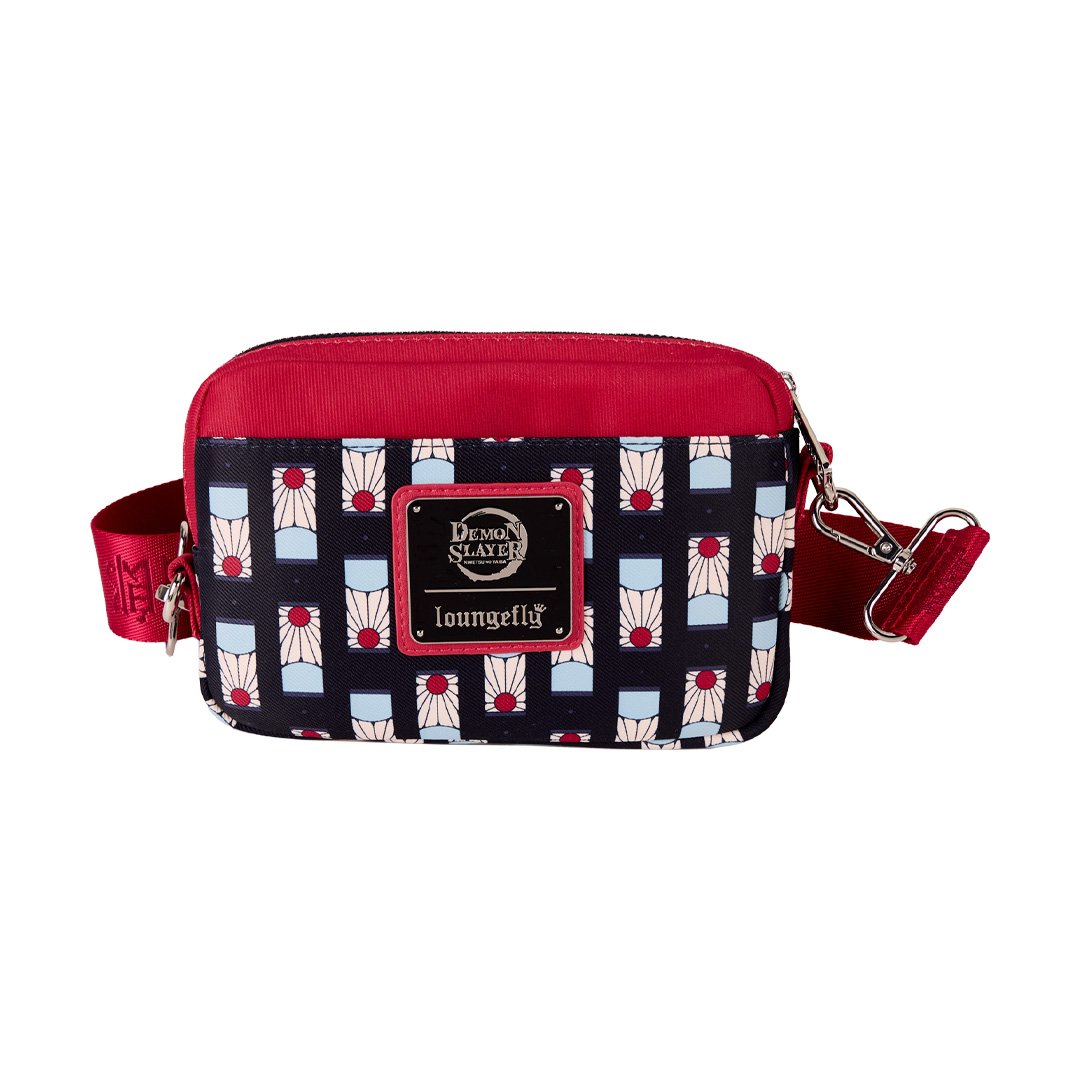 Loungefly Aniplex Demon Slayer All-Over Print Sling Crossbody Bag with Coin Bag