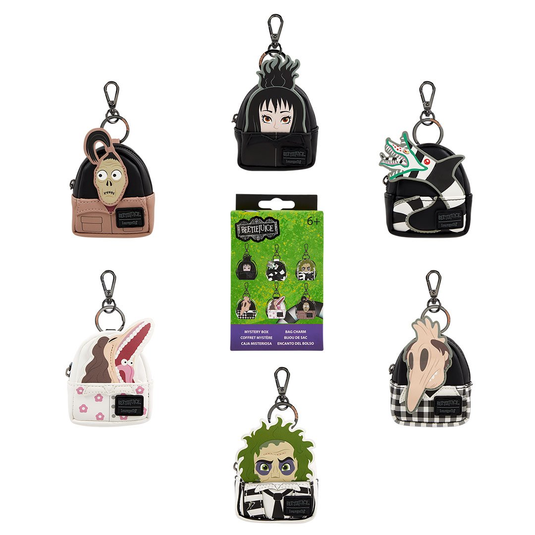 Loungefly Warner Bros Beetlejuice Mystery Mini Backpack Bag Charms