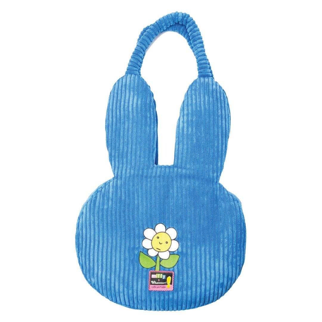 Whatever Makes You Happy Miffy Head Wide Corduroy Oversized Tote Bag