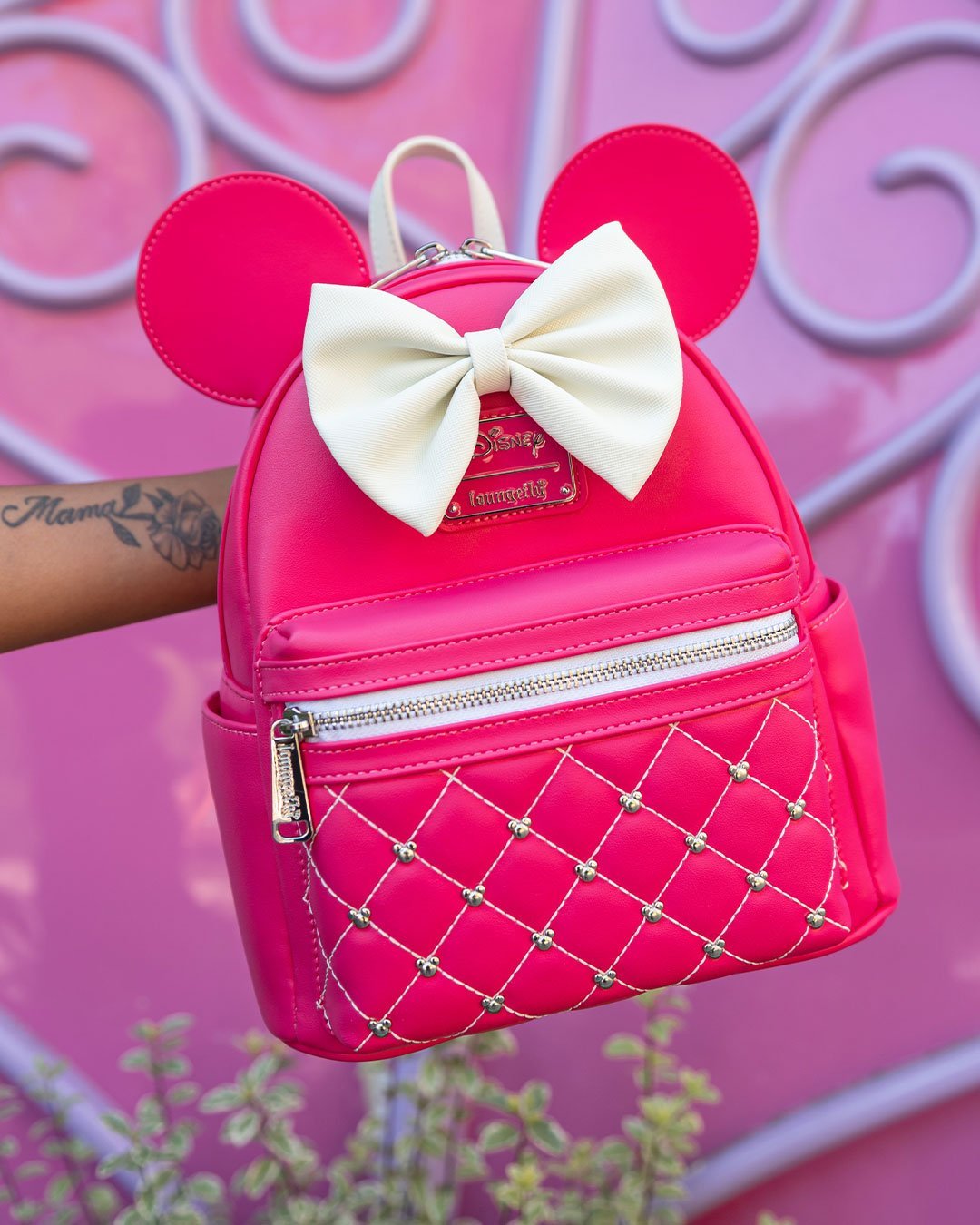 Minnie Mouse Classic Series Pink GlowBerry glow in the dark quilted front IMG_E1034_2226x.jpg?v=1667184336 main image 4