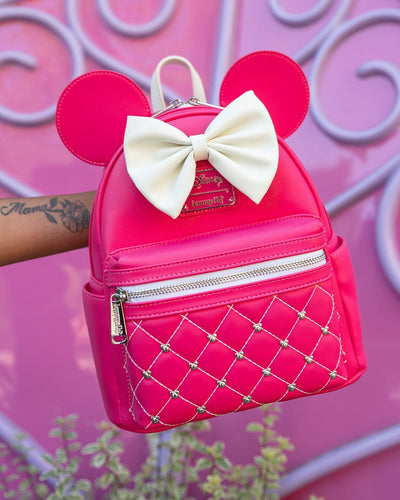 Loungefly Disney The Minnie Mouse Classic Series Mini Backpack: Glow in the Dark Glowberry - 707 Street Exclusive