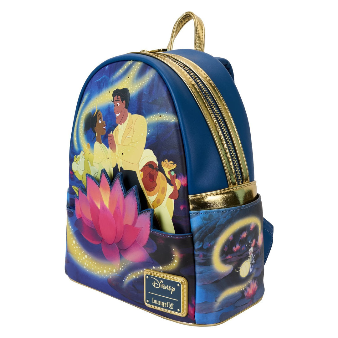 Loungefly Disney The Princess And The Frog 15th Anniversary Tiana &amp; Naveen Glow Mini Backpack