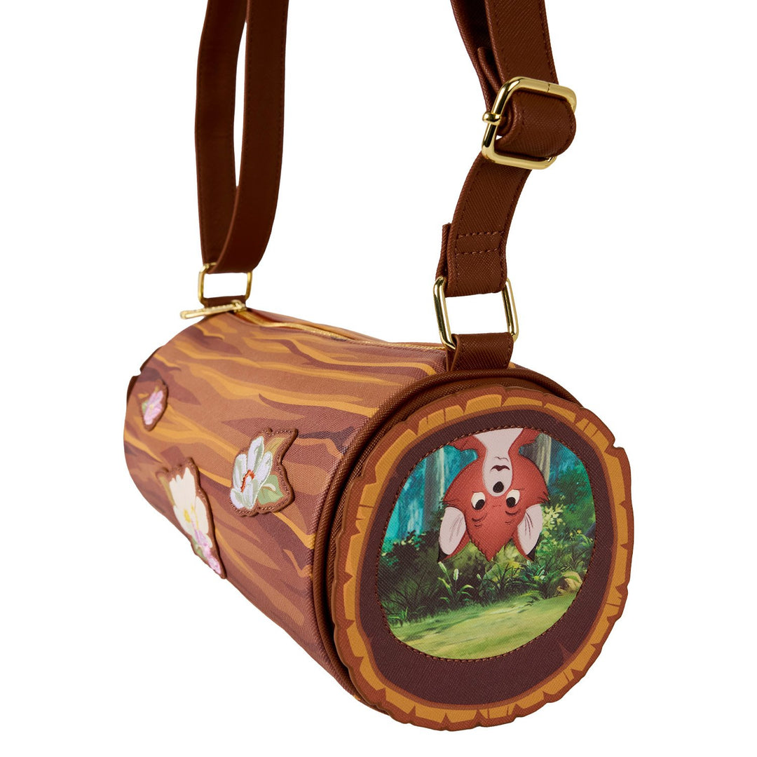 Loungefly Disney The Fox and the Hound Forest Floral Log Figural Crossbody Bag