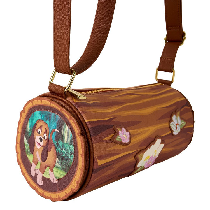 Loungefly Disney The Fox and the Hound Forest Floral Log Figural Crossbody Bag