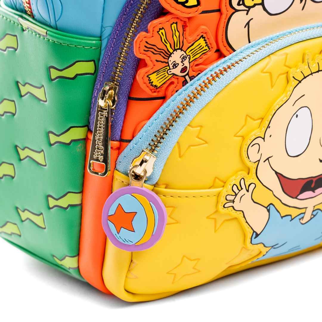 Loungefly Nickelodeon Rugrats Glow In The Dark Tommy, Chuckie, and Angelica Triple Pocket Mini Backpack - 707 Street Exclusive