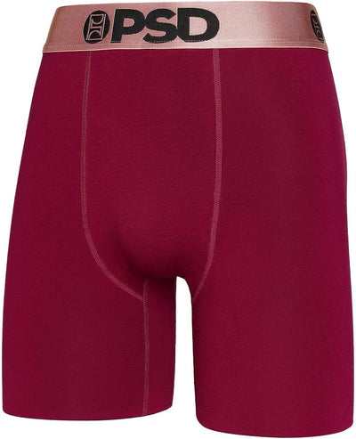 PSD Men's Metallic CTN Boxer Briefs - 3-Pack - Burgundy