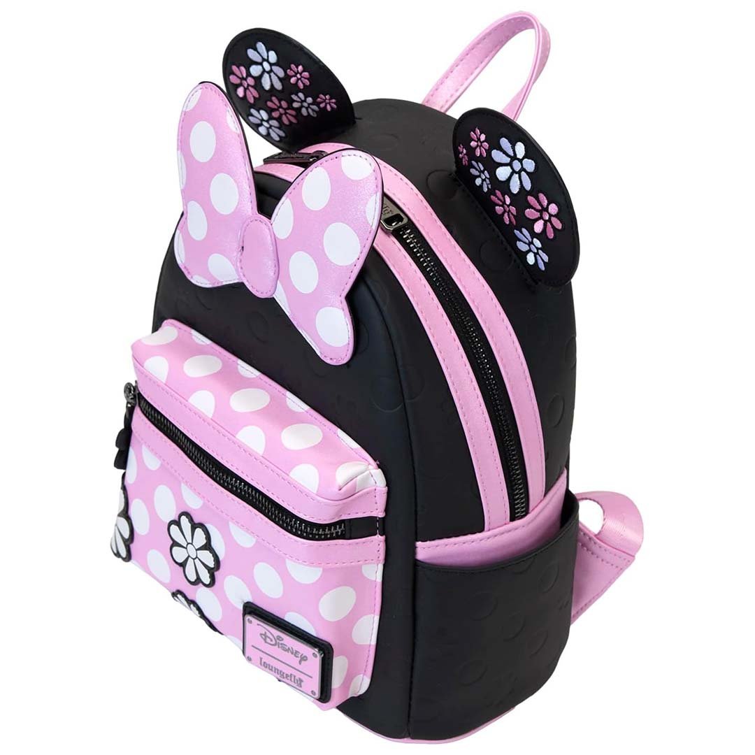 Loungefly Disney Minnie Mouse Floral Rock the Dots Mini Backpack