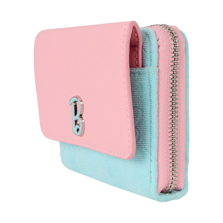 Loungefly Mattel Classic Barbie Terry Cloth Zip Around Wallet