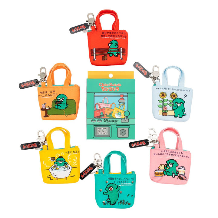 Whatever Makes You Happy Chibi Godzilla Raids Again Mystery Box Mini Tote Bag Charms
