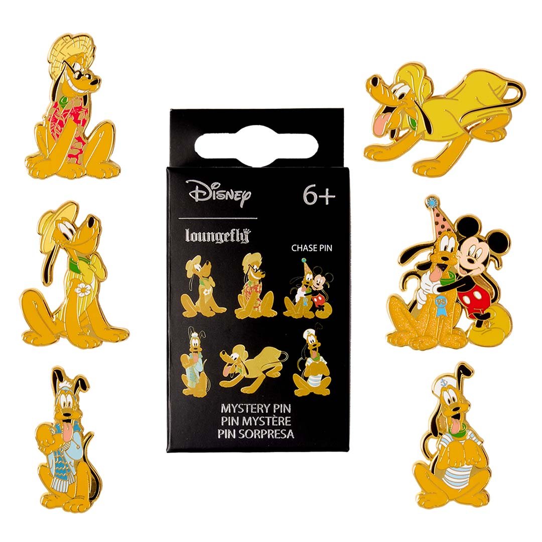 Loungefly Disney Pluto 95th Anniversary Mystery Box Pins