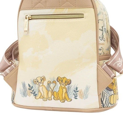 WondaPop Disney The Lion King Simba and Nala 11" Vegan Leather Mini Backpack - Close Up Back