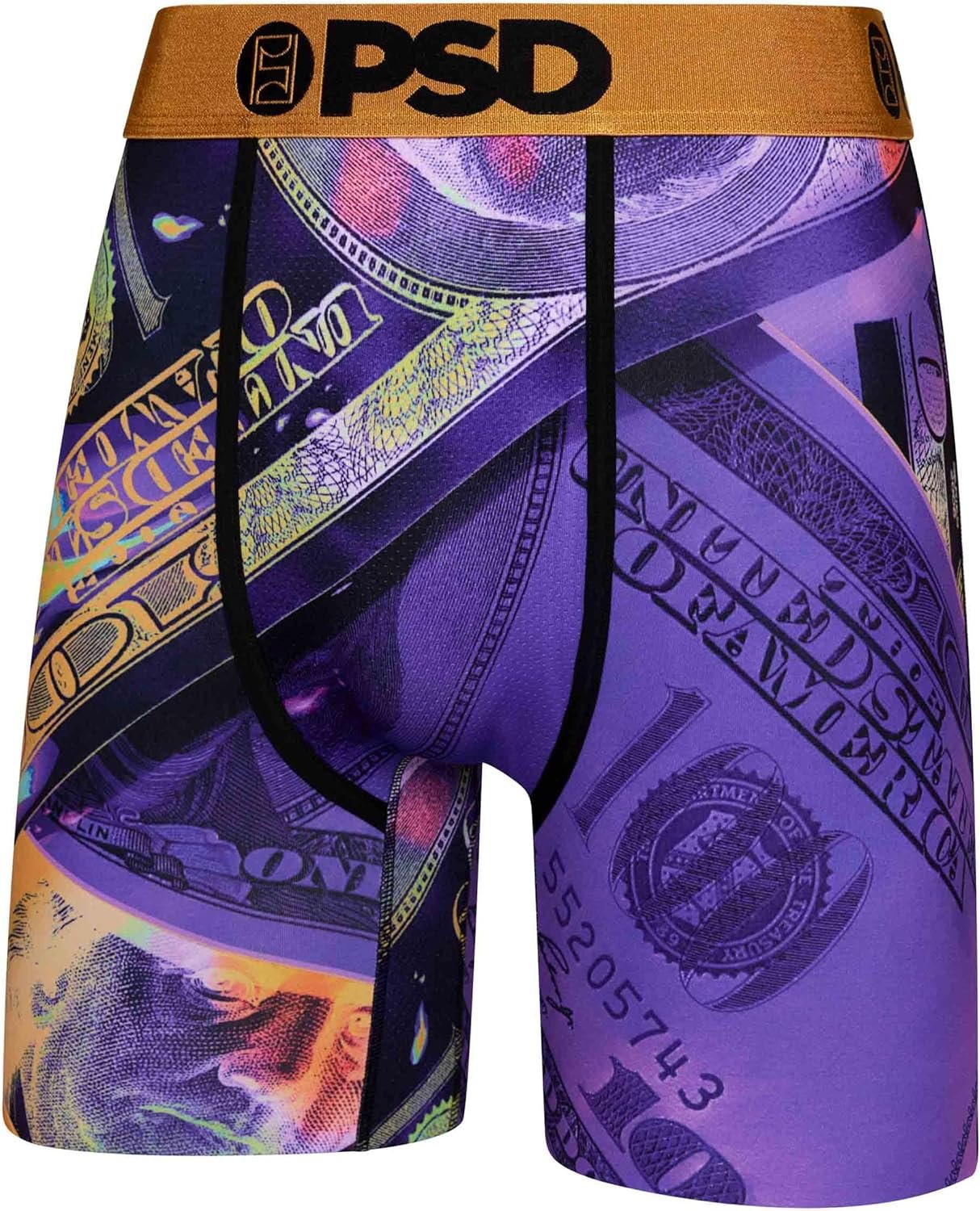 PSD Underwear Men's Purp & Gold Boxer Briefs 3-Pack - Purple