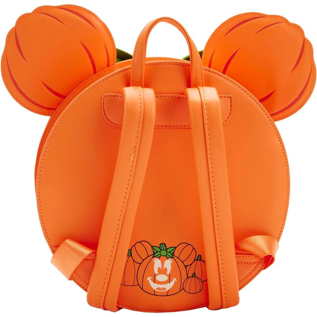 Loungefly Disney Glow Face Minnie Pumpkin Mini Backpack