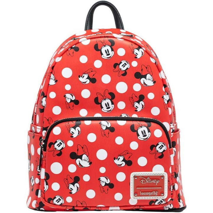french connection mini backpack in red Loungefly Disney Minnie Mouse Polka Dot Red Mini Backpack - 707 Street Exclusive