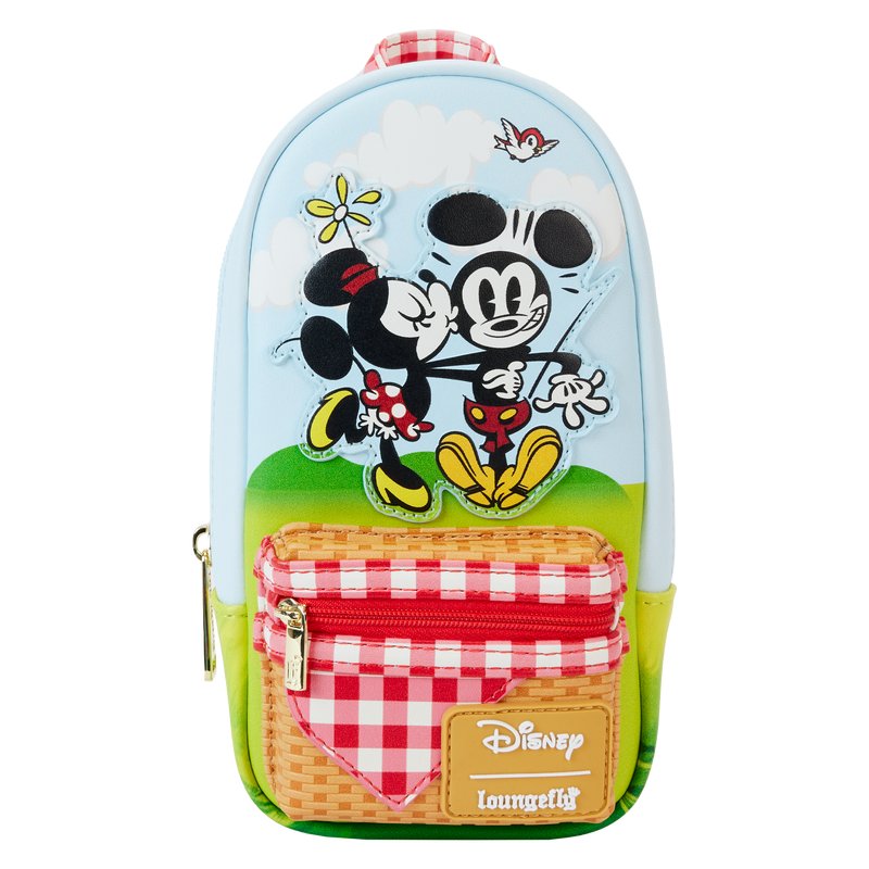 Loungefly Disney Mickey and Friends Picnic Mini Backpack Pencil Case - Front