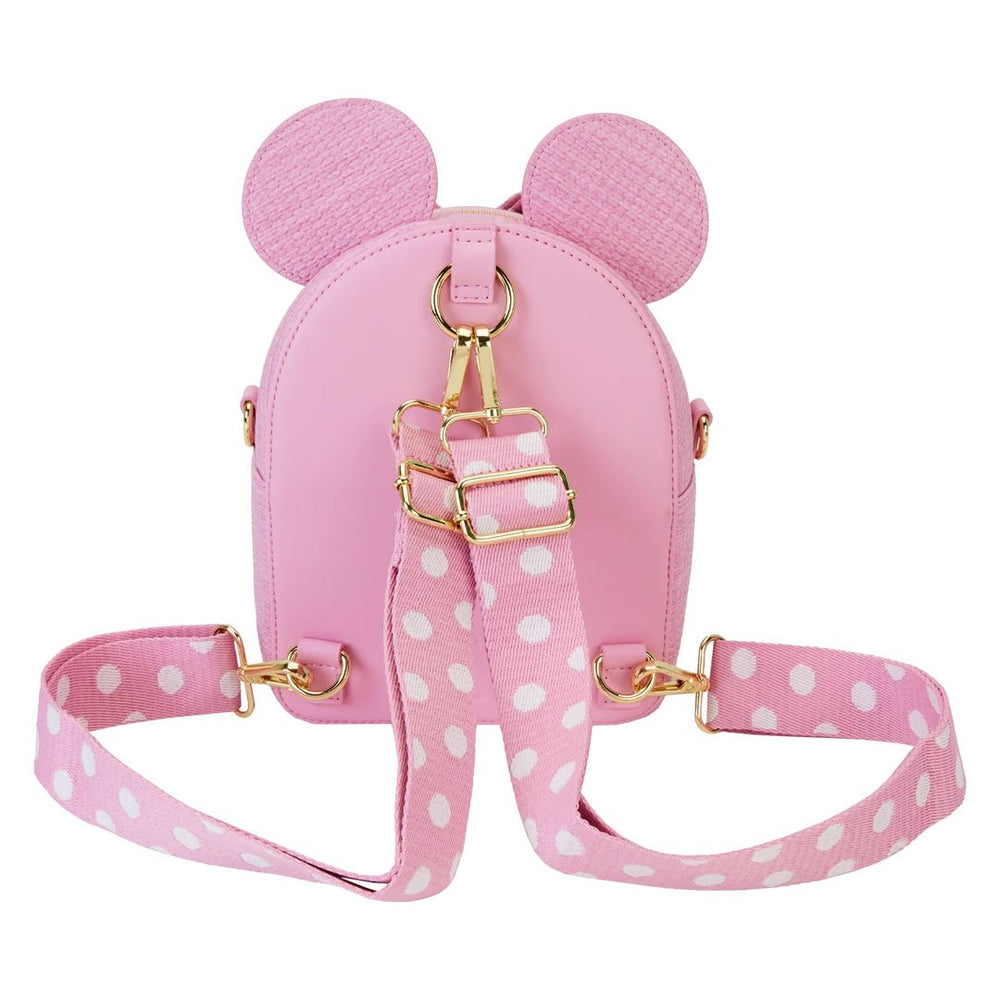 Loungefly Disney Minnie Mouse Straw Cosplay Mini Convertible Bag