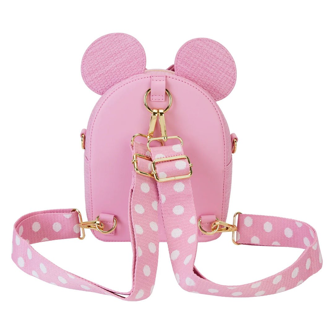 Loungefly Disney Minnie Mouse Straw Cosplay Mini Convertible Bag