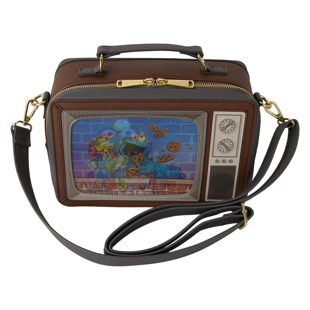 Sesame Street Lenticular Retro TV Triple Lenticular Crossbody Bag